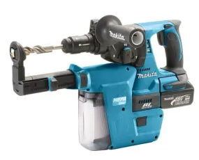 Makita DHR243RFJV 18V Li-ion accu SDS-plus combihamer set (2x 3.0Ah) in Mbox incl. stofafzuigsysteem - koolborstelloos