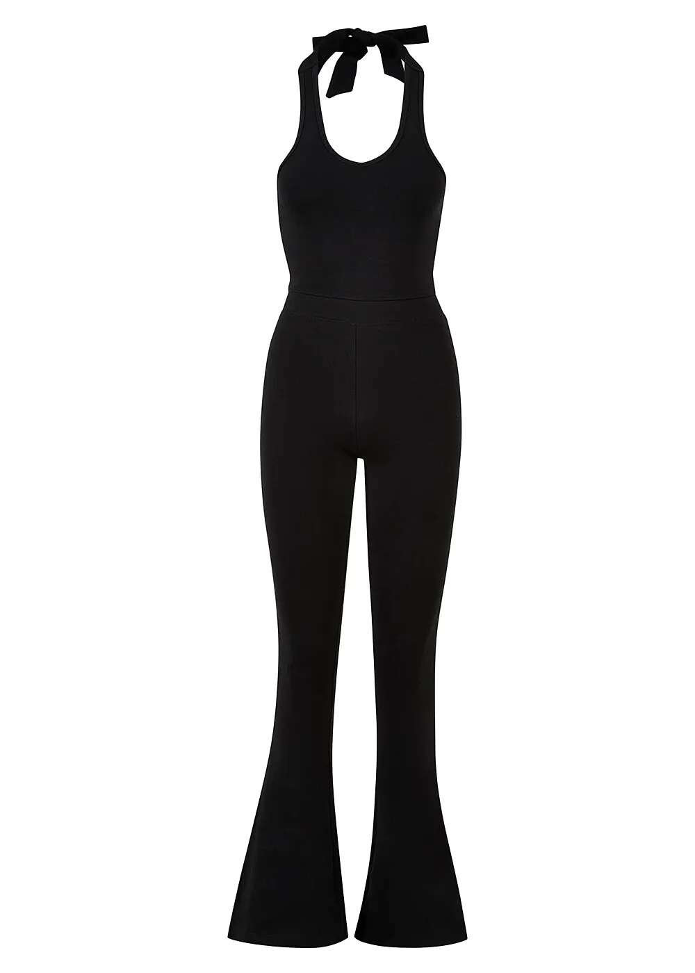 Urban Classics Dames Neckholder Jumpsuit zwart