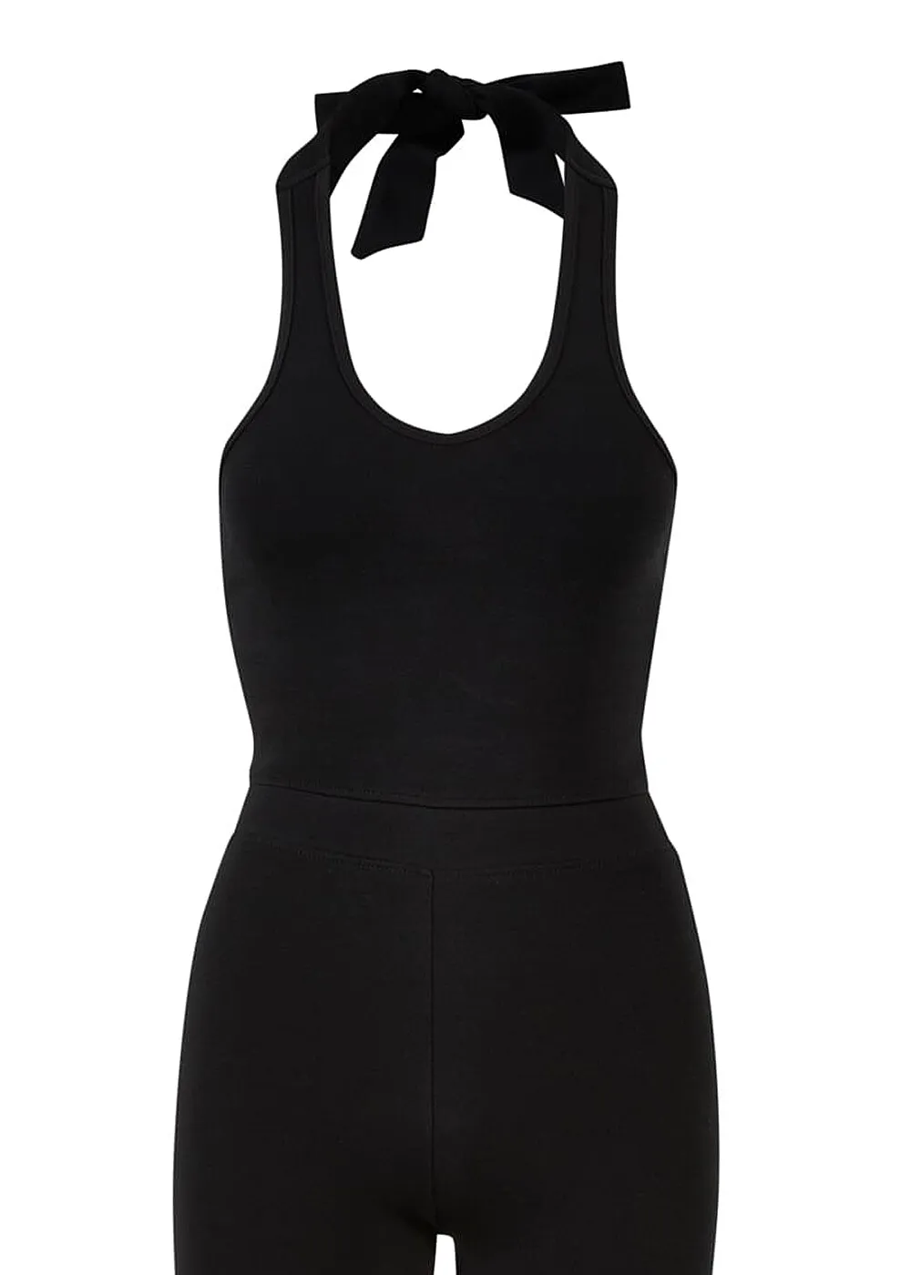 Urban Classics Dames Neckholder Jumpsuit zwart